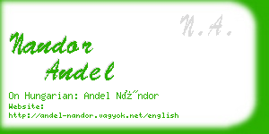 nandor andel business card